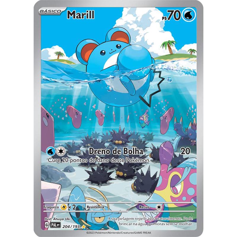 Carta Pokémon - Marill 204/193 - Evolução em Paldea - Copag - Deck